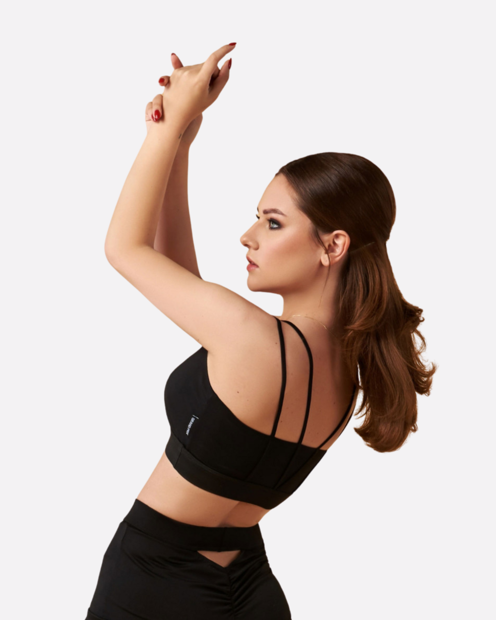 AKIO Yoga and Pilates top in black