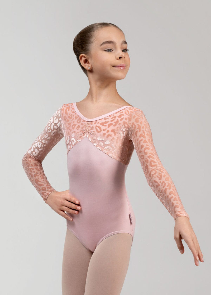 DANIELLE kids' long sleeve ballet and dance leotard