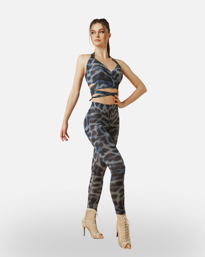 INNA Top in Wild Blue for Dance, Yoga and Pilates
