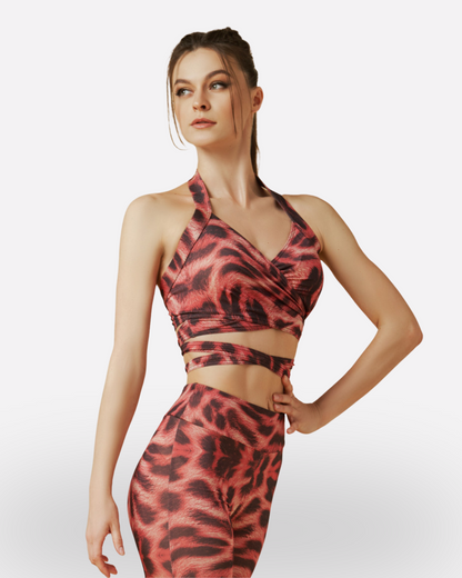 INNA Top in Wild Red for Dance, Yoga and Pilates