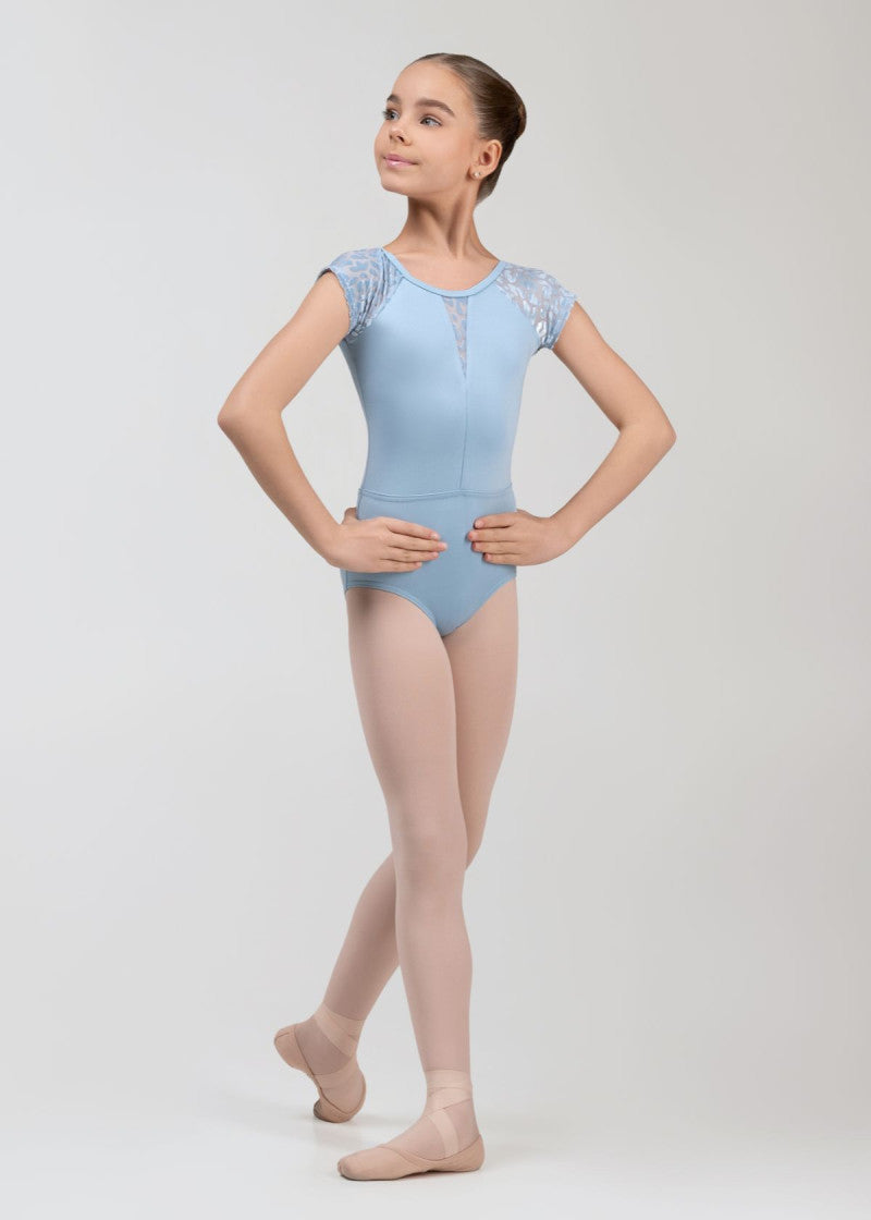 KATIE children's short sleeve dance leotard