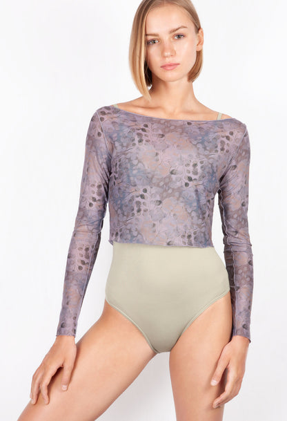 MIRALI Forest mesh dance top front view