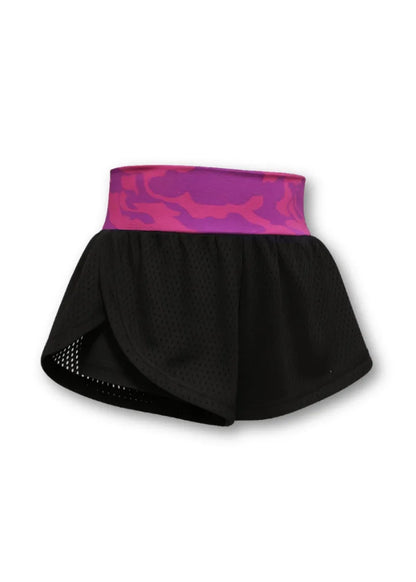 SILVIA double-layer mesh rhythmic gymnastics shorts