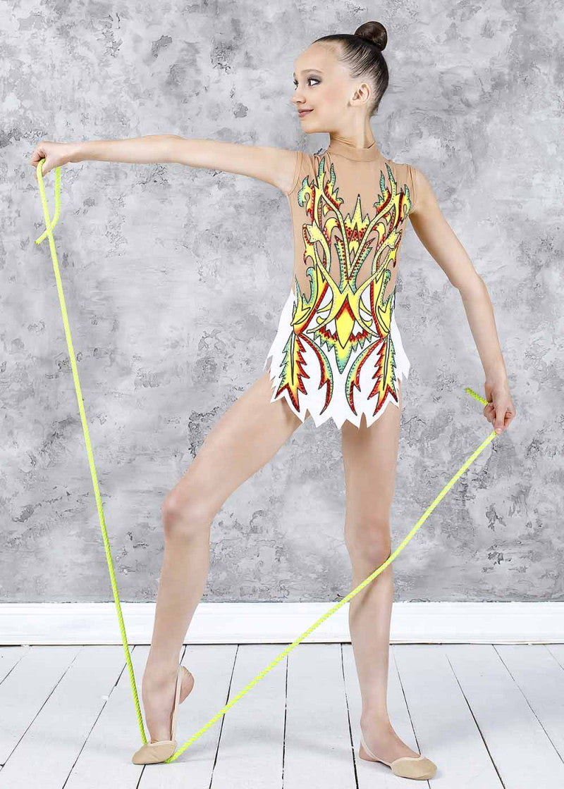 TWIN.D competition rhythmic gymnastics leotard for girls