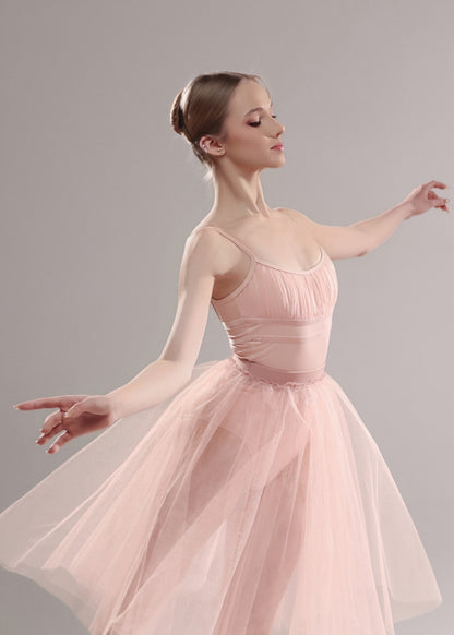 CASSIA Maillot de Ballet y Danza con Tirantes y Fruncido